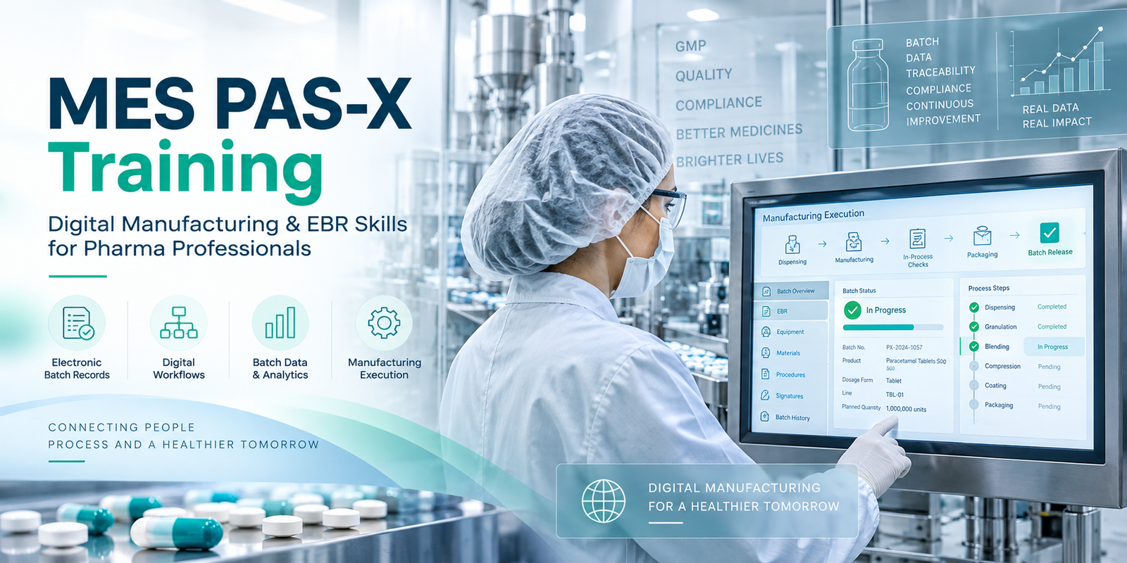 Learn MES PAS-X Training with practical EBR, MBR, GMP, pharma workflows, and real manufacturing scenarios at Ascents Learning. Build job-ready MES skills.